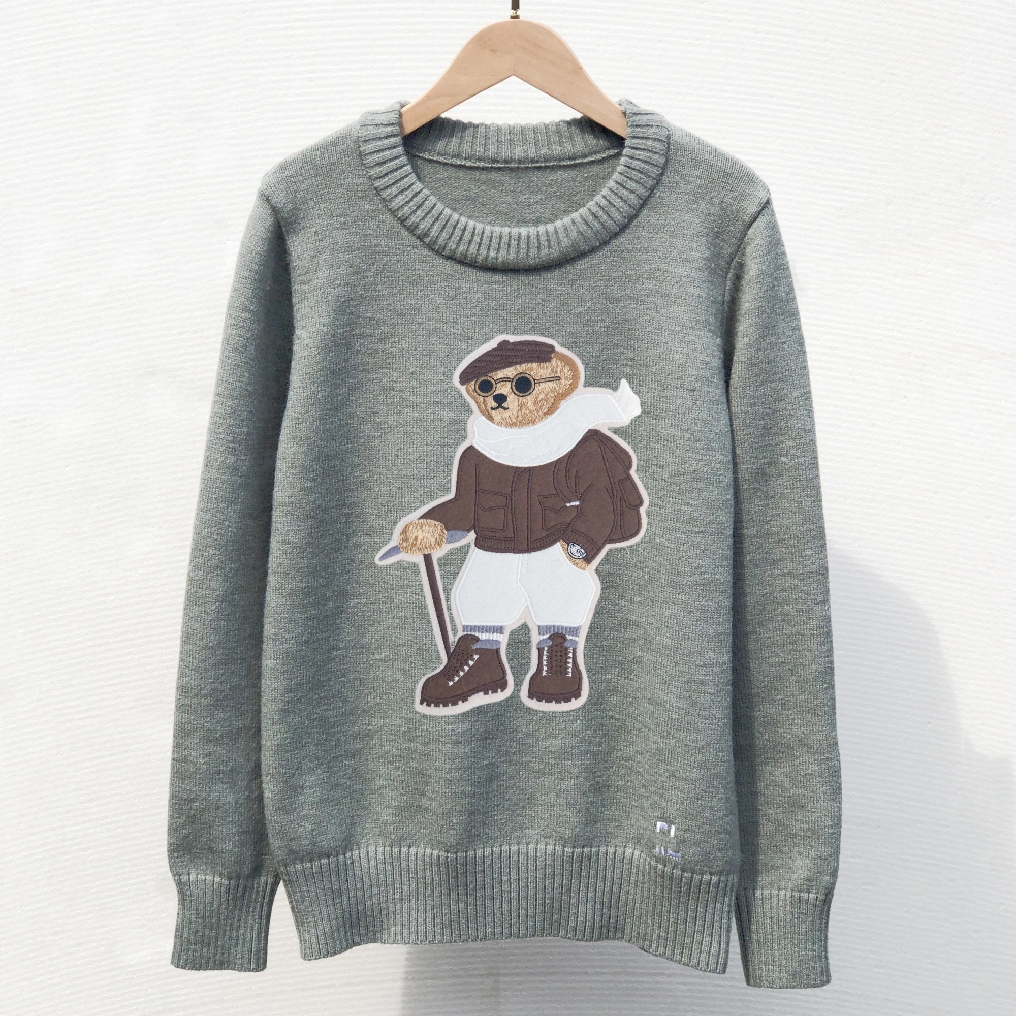 RI Bear 2024 Winter Luxury Brand Design Knitted Pullover Sweater For Women Knitwear Top Outerwears Pull Jerseys Jumper Clothes