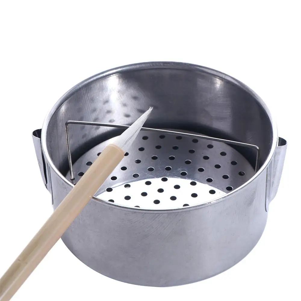 Stainless Steel Paint Brush Cleaner Removable Rust-proof Brush Wash Pot Durable with Wash Tank Artist Brush Washer Oil Painting