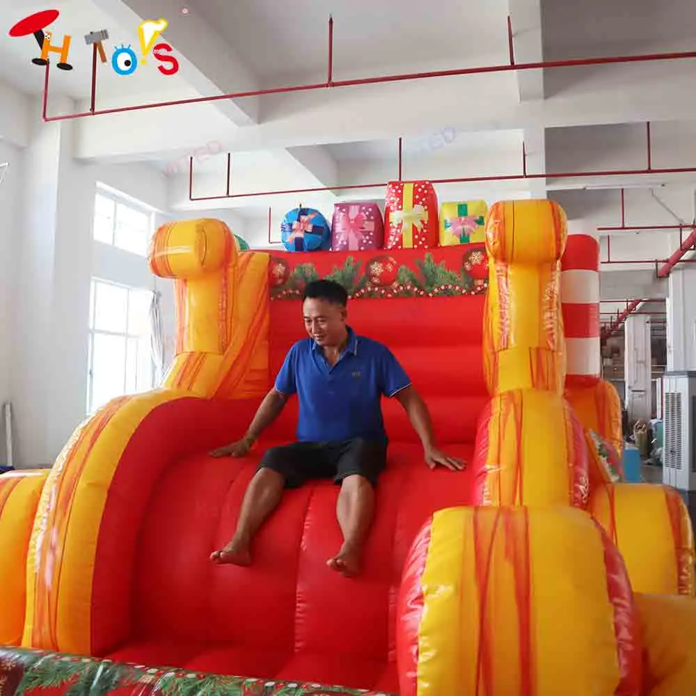 

Fast Ship 19ft Long Giant Inflatable Santa Sleigh Castle Christmas Inflatable Sledge Bounce House for Outdoor