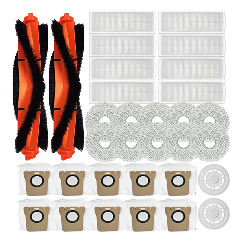A24P アクセサリー Xiaomi Mijia M30 プロ/C107 交換ローラーメインサイドブラシ Hepa フィルターモップ布ダストバッグ交換