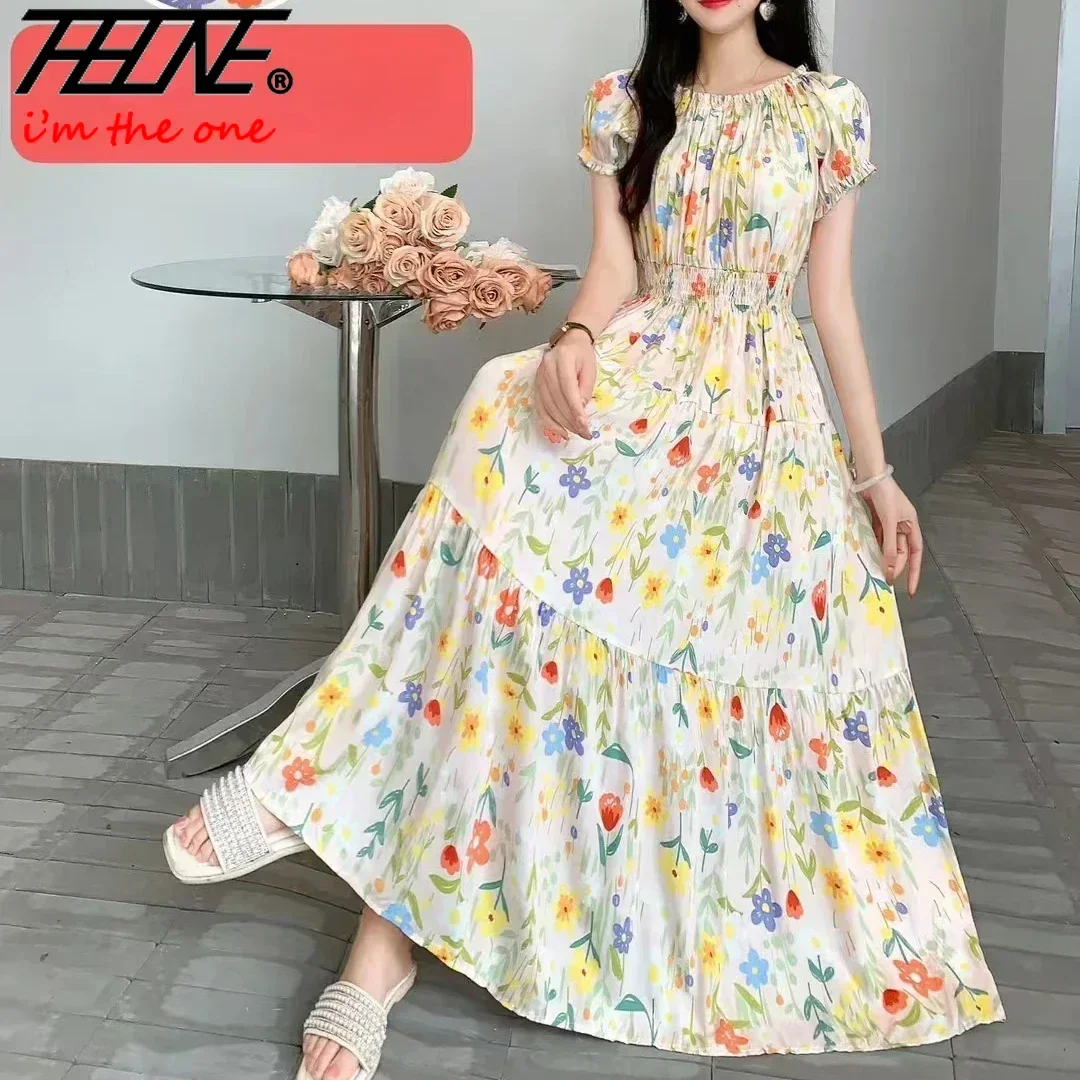 فستان هندي صيفي جديد من THHONE ملابس حريمي 2025 طويل ماكسي عتيق مثير كوري غير رسمي بوهو بوهيمي رداء فيستدوس بارا موجر