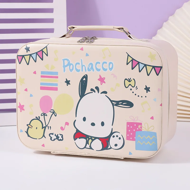 لحقيبة مستحضرات التجميل المحمولة من KT، منظم مكياج ذو سعة كبيرة مع مرآة، حقيبة أدوات الزينة المحمولة للسفر، هدية عيد الميلاد #3