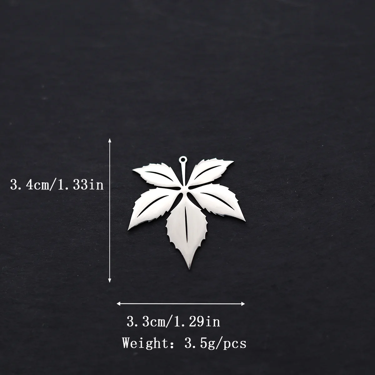 3pcs Stainless Steel Maple Leaf Charm Pendant DIY Handmade Earrings Bracelets Necklaces Jewelry Making Accessories