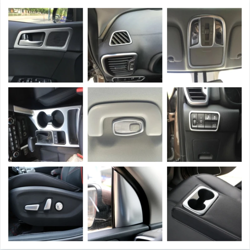 For Kia Sportage 4 ql KX5 2016 2017 2018 ABS chrome interior accessories window lift button cover inner door handle bowl cover