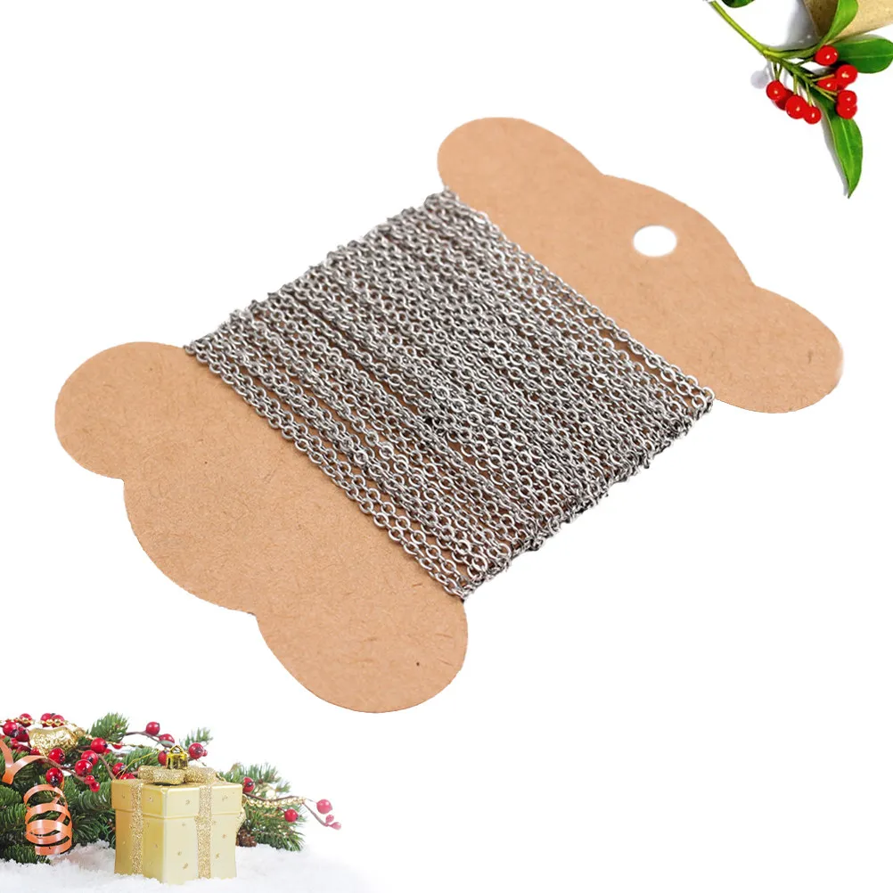 Durable Stainless Steel Chain 500x0.12cm DIY Craft Jewelry Making Accessory Plated Silver Long Lasting Stainless Steel Chain