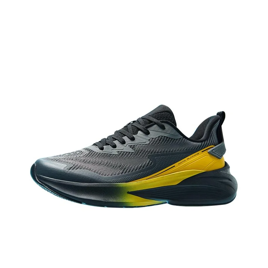 

Anta Cushioning, Wear Resistant Low top Running Shoes Men's Black Gray Yellow 112415522-7