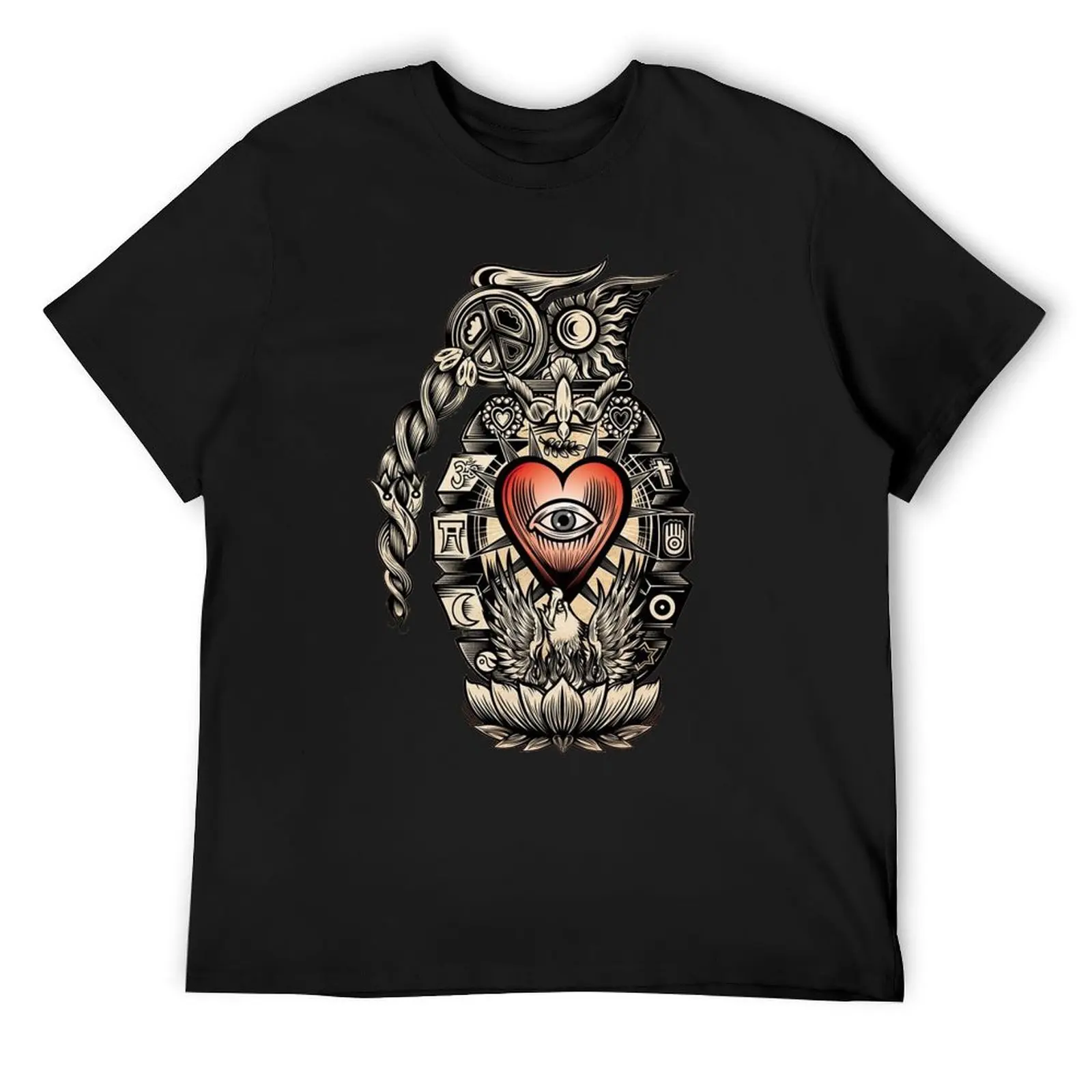 

lotus grenade T-Shirt vintage graphic tee man t shirt plus size tops mens graphic t-shirts big and tall