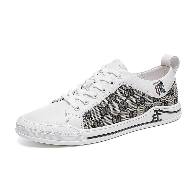 أحذية رجالية فاخرة خفيفة 2025 الربيع والخريف جديد الرجال أحذية من الجلد الحقيقي أحذية رجالية عصرية متعددة الاستخدامات منخفضة أعلى عادية Snea