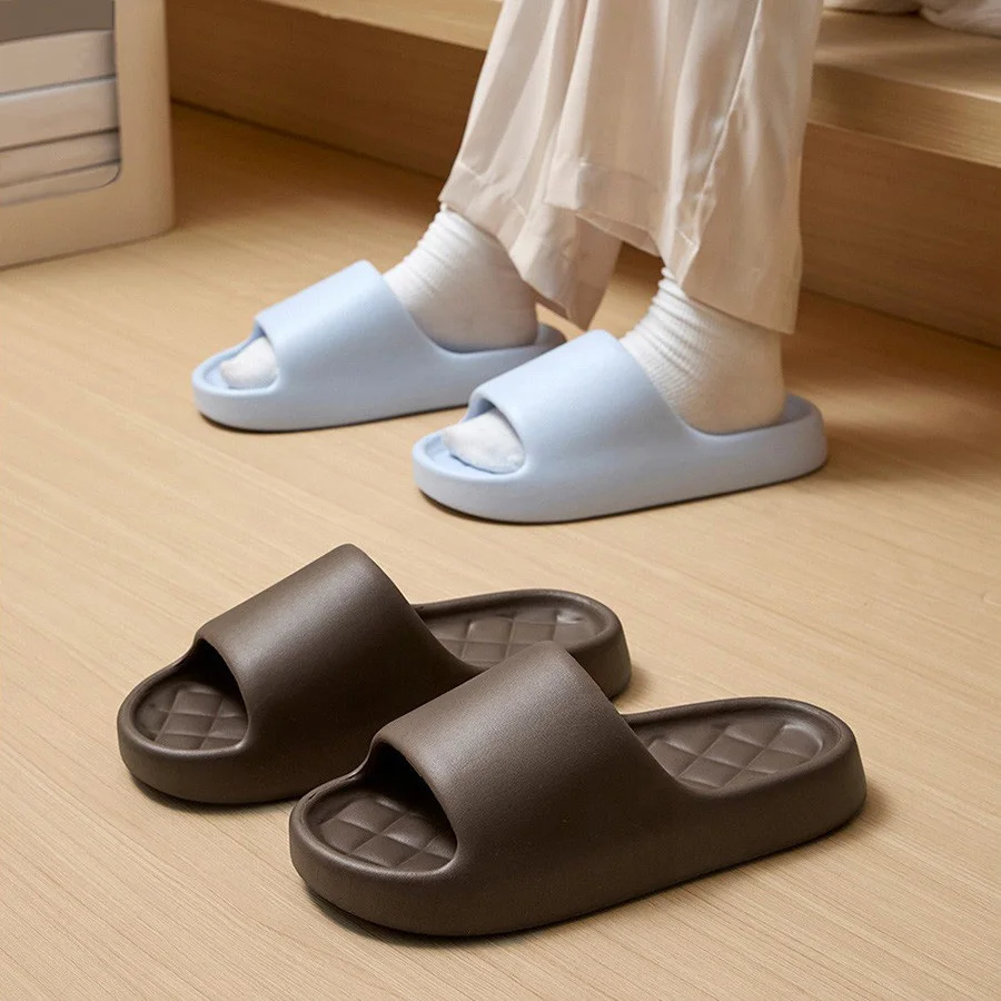

Fashion Home Summer Men's Women's EVA Thick Soft Sole Slippers Bathroom Casual Solid Color Slides Indoor Anti-slip Shower Shoes