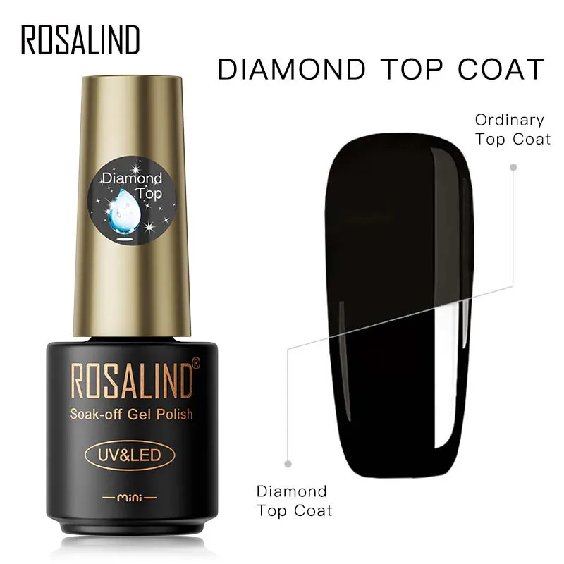 ROSALIND esmalte de Gel para uñas, capa Base superior, deshidratador de imprimación, diseño de arte de uñas para manicura, Soak Off, refuerzo UV, laca de Gel