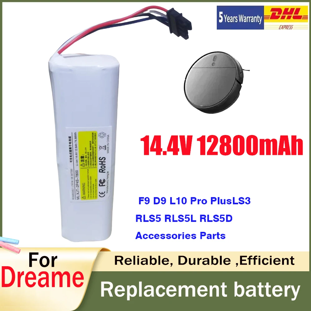 

For Dreame 14.4V robot vacuum cleaner rechargeable battery, lithium-ion battery,fast charging, large capacity, long working time
