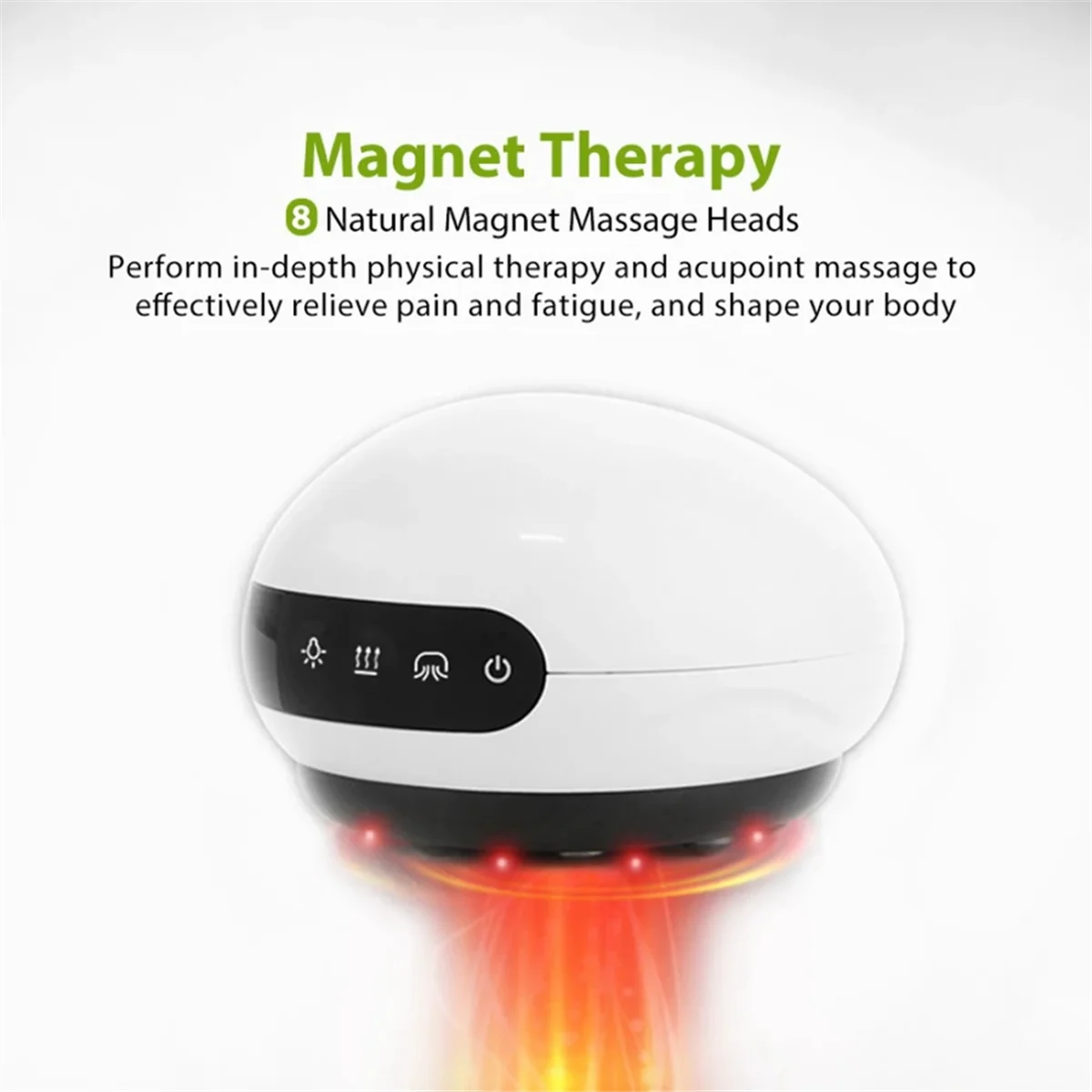 A99U Electric Cupping Massage LCD Display Guasha Scraping EMS Body Massager Vacuum Cans Suction Cup IR Heating Fat Burner