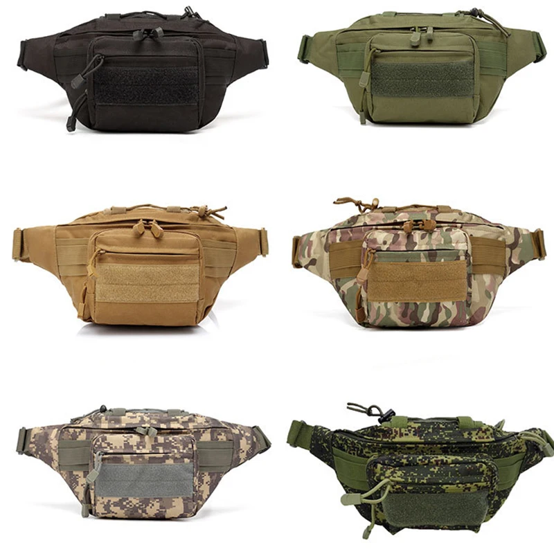 Men Waist Fanny Pack Belt Bag Tactical Motorcycle Rider Sports Climb Camping Nylon Male Tool Sling Chest Hip Bum Bag