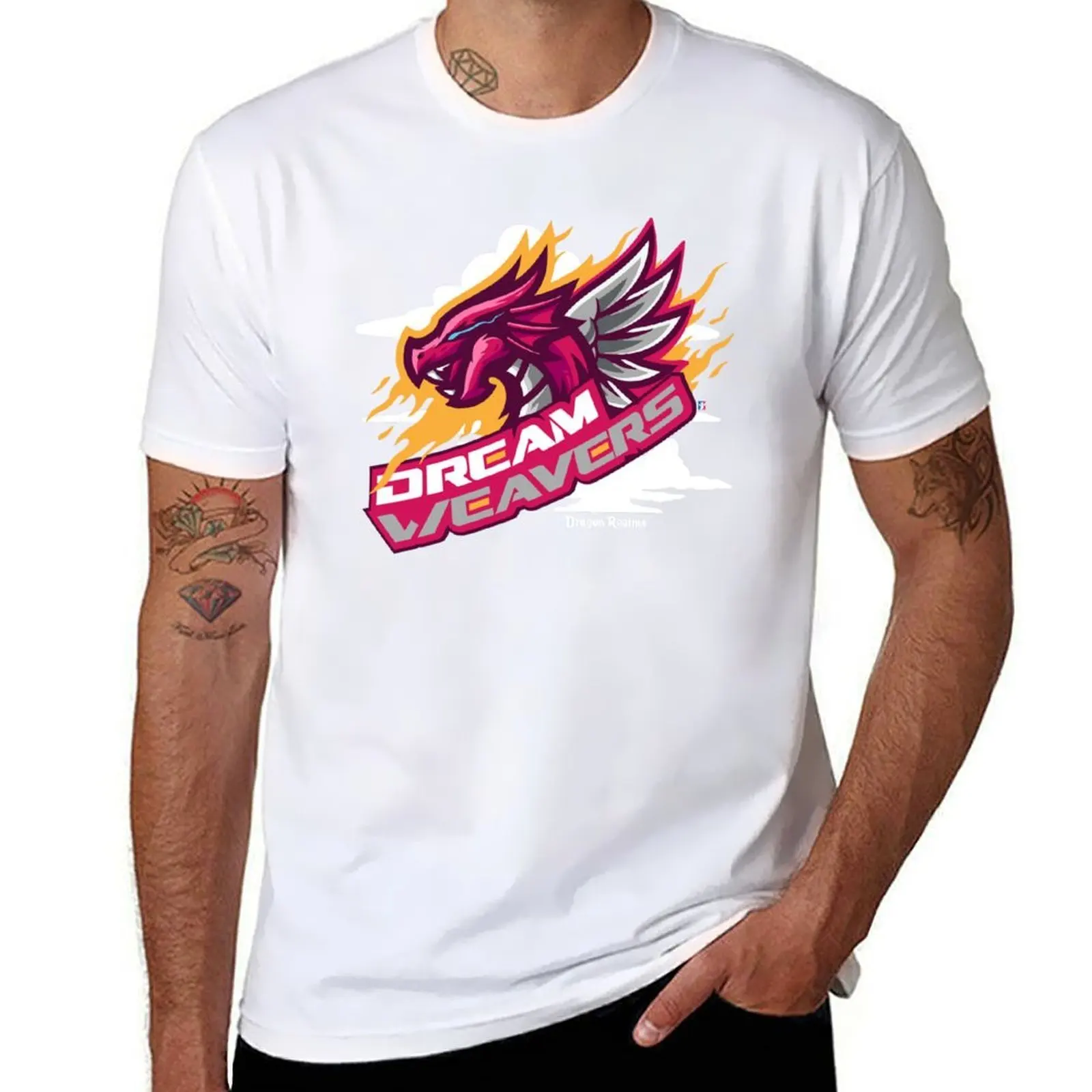 Dragon Realms-футболка Dream Weavers, мужская футболка, тяжелые хлопковые футболки с аниме для мужчин, футболка