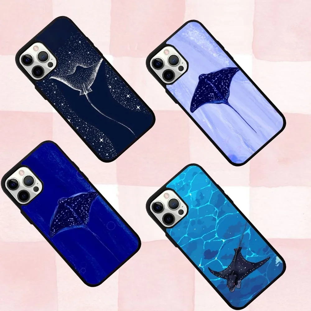 

Ocean Sea Animal Manta Ray Phone Case For IPhone 16,se4,15,Pro,Max,Case 14,Plus,13,12,11 Magesafe Magnetic Wireless Charge Cover