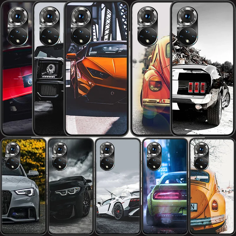 New Sports Cars Male Men Phone Case For Honor 50 20 Pro 1020i 10 9 Lite 9X 8A 8S 8X 7S Huawei P SmartZ 2021 Y5 Y6 Y7 Y9 Cover