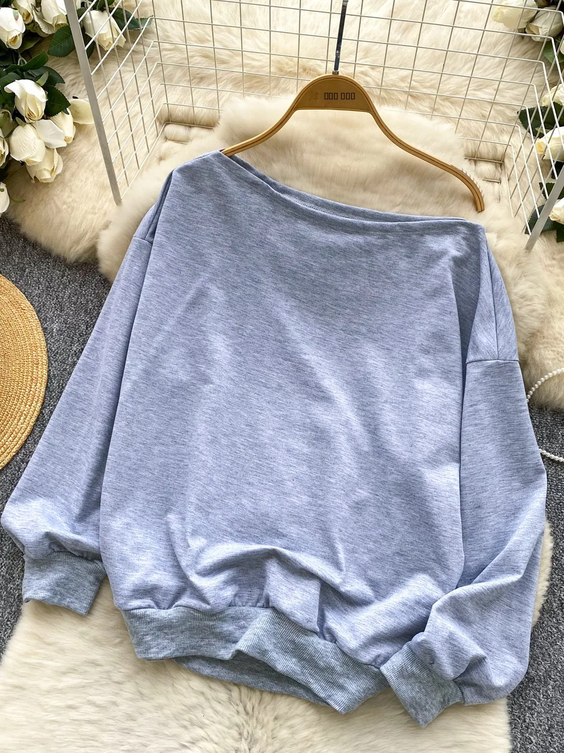 Ay-Sudadera con capucha asimétrica para mujer, ropa de otoño, Top largo informal holgado y versátil americano, novedad de 2025