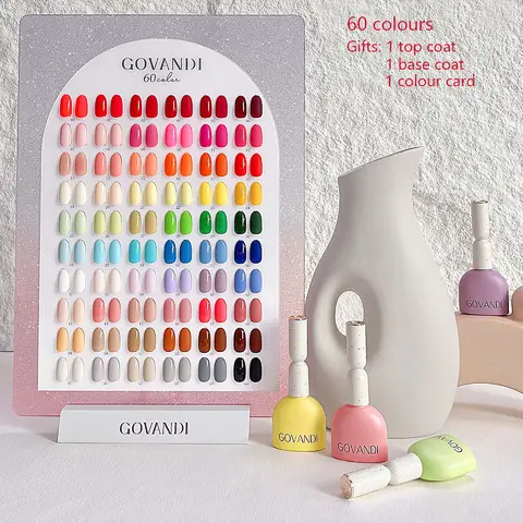 60 farben Koreanischen Stil Loverly Macaron Gel Polnischen Set 15 ML UV Gel Emaille Maniküre Salon Soak Off Nagellack kit Mit Farbe Karte