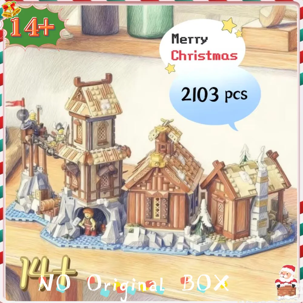 

In Stock 21343 2103PCS Viking Village Creative Series Building Blocks Puzzle Toy for Boys and Girls Christmas Christmas Gift