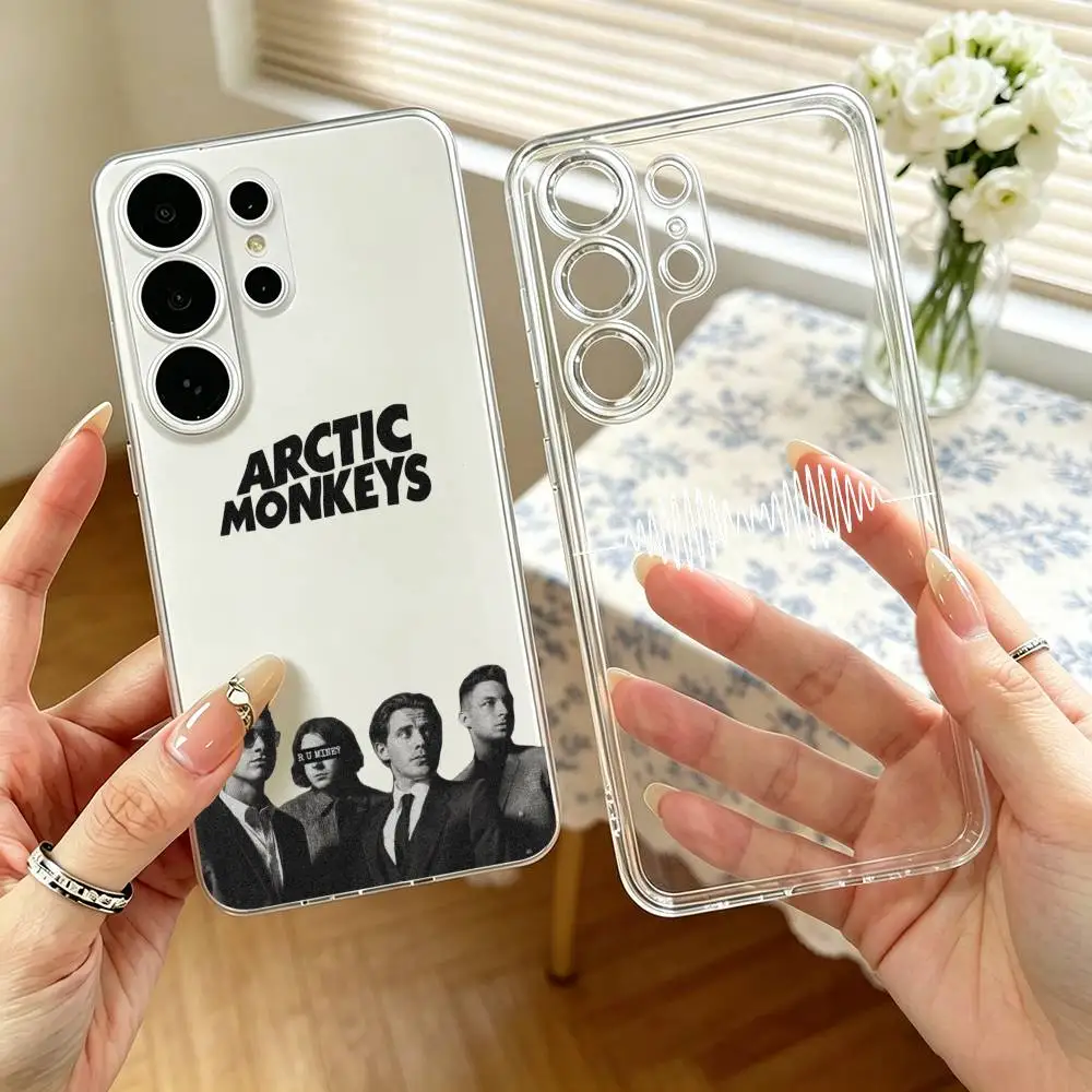 A-Arctic Monkeys Band   Phone Case For Samsung S25,S24,S21,S22,S23,S30,Ultra,S20,Plus,Fe,Note,10,9,5G Transparent Cover