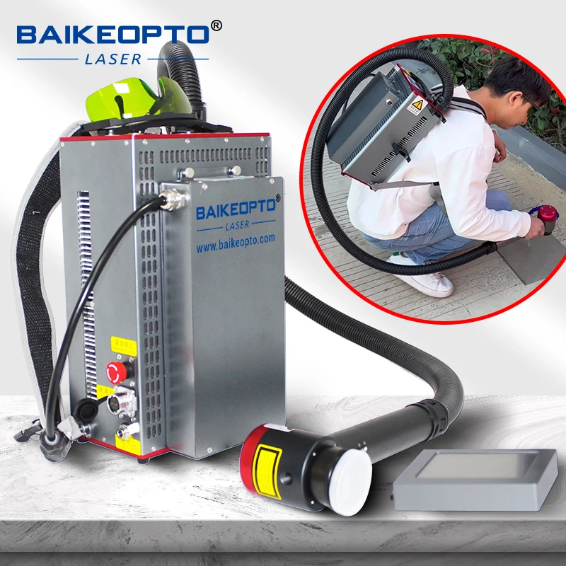 BK-FLC100SC Max 100W Backpack Pulse Laser Cleaners Portable Pulsed Laser Cleaning Devices