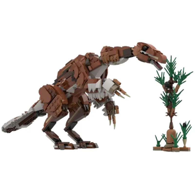 MOC- 208051   Alxasaurus Elesitaiensis zestaw DIY MOC klocki DIY Model cegły wysoki poziom trudności Puzzle zabawki prezenty 668 sztuk