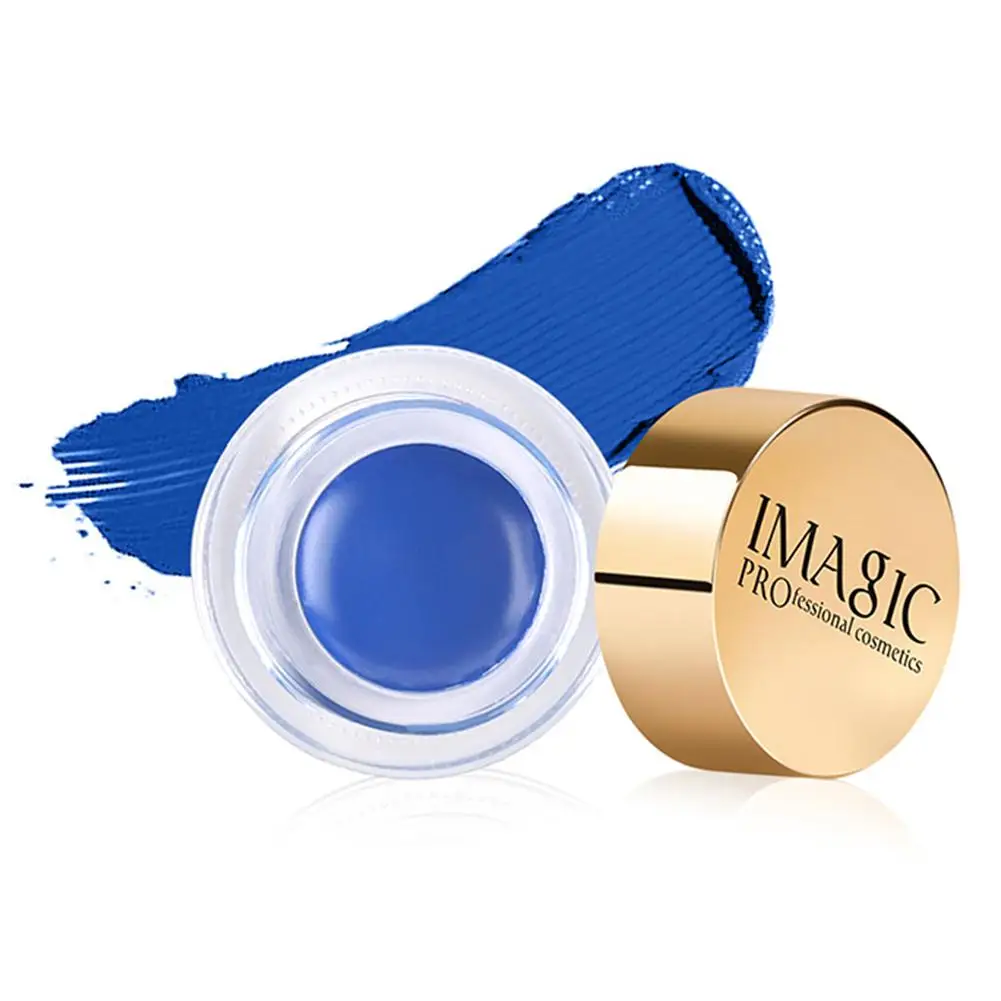 Imagic 3-color Gel Eyeliner Waterproof Quick Dry Long-lasting With Brush Eyeliner Black/white/blue Cosmetic Professional Cr D4z4