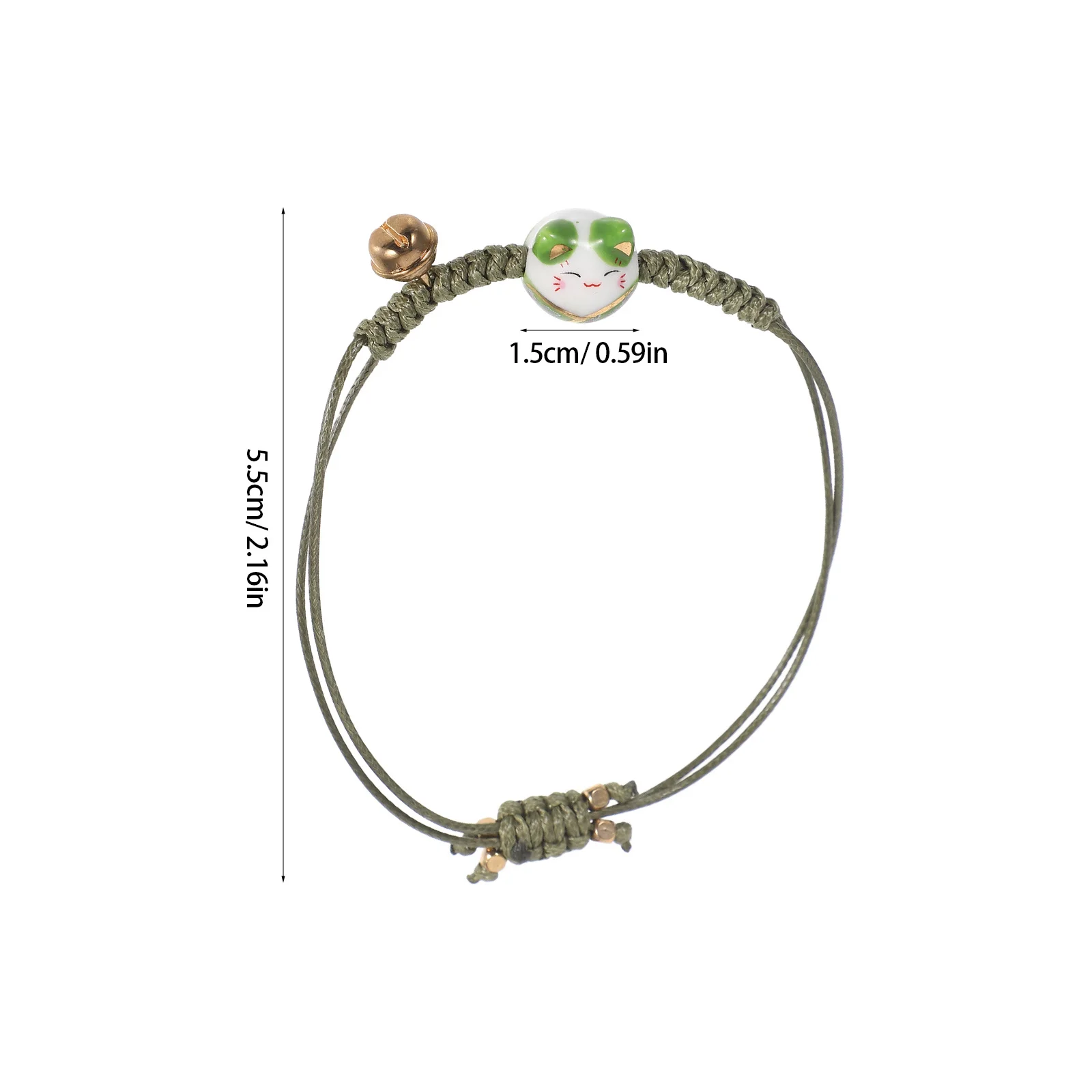 اليدوية Bradied حبل سوار القط الثروة رمز قابل للتعديل صالح تصميم ديكور جميل لسوار مضفر المزاج سعيد #2
