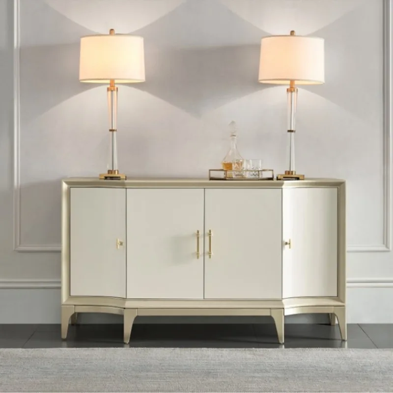 Solid wood dining side cabinet, living room post-modern simple storage entrance cabinet