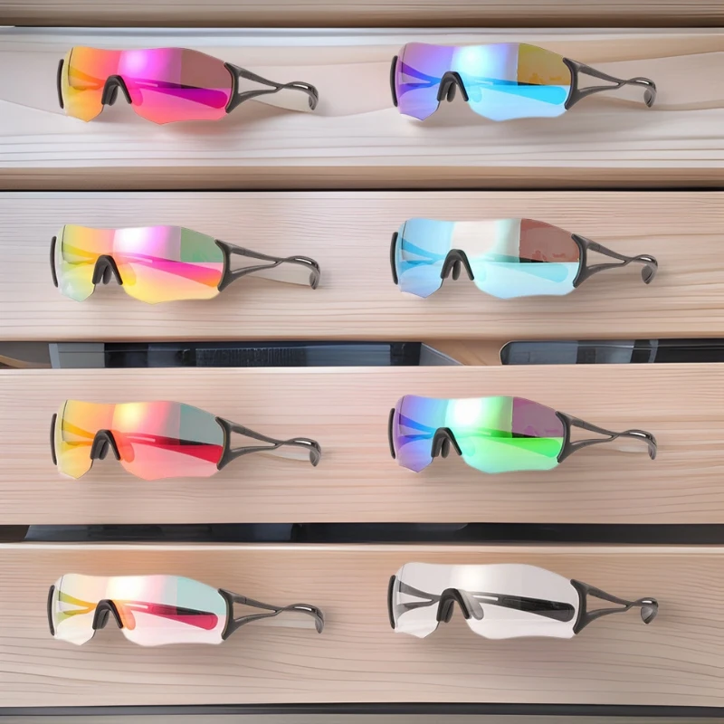 Auto Darkening Photochromic HD Lens Sports Sunglasses Cycling Running Motorcycle Day Night Riding Polarized Premium​​