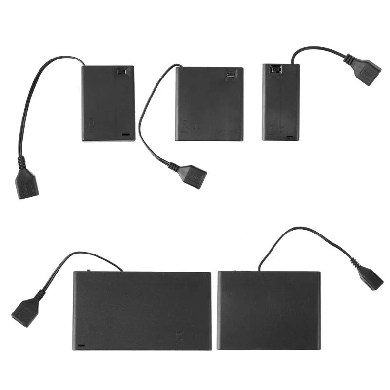 AA Battery Case USB Female Slot 2/3/4/6/8 Slot AA Battery Case Box USB