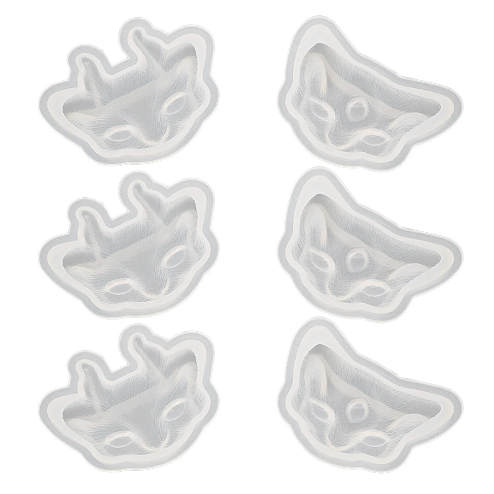 

6 Pcs Crystal Epoxy Jewelry Making Mold Silicone Reusable White Creative DIY Pendant Eco Friendly Tear Resistant Flexible Non