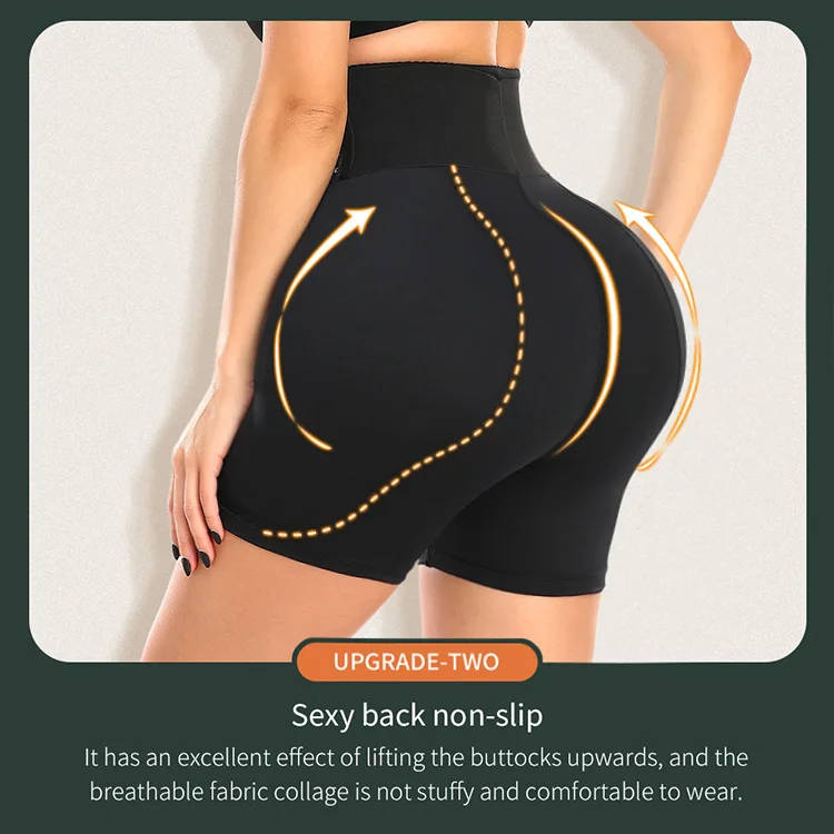 

Women Hip Padded Shorts High Waist with Hook Tummy Control Panties Sexy Fake Ass Butt Lifter Booty Enhancer Big Buttocks Pants