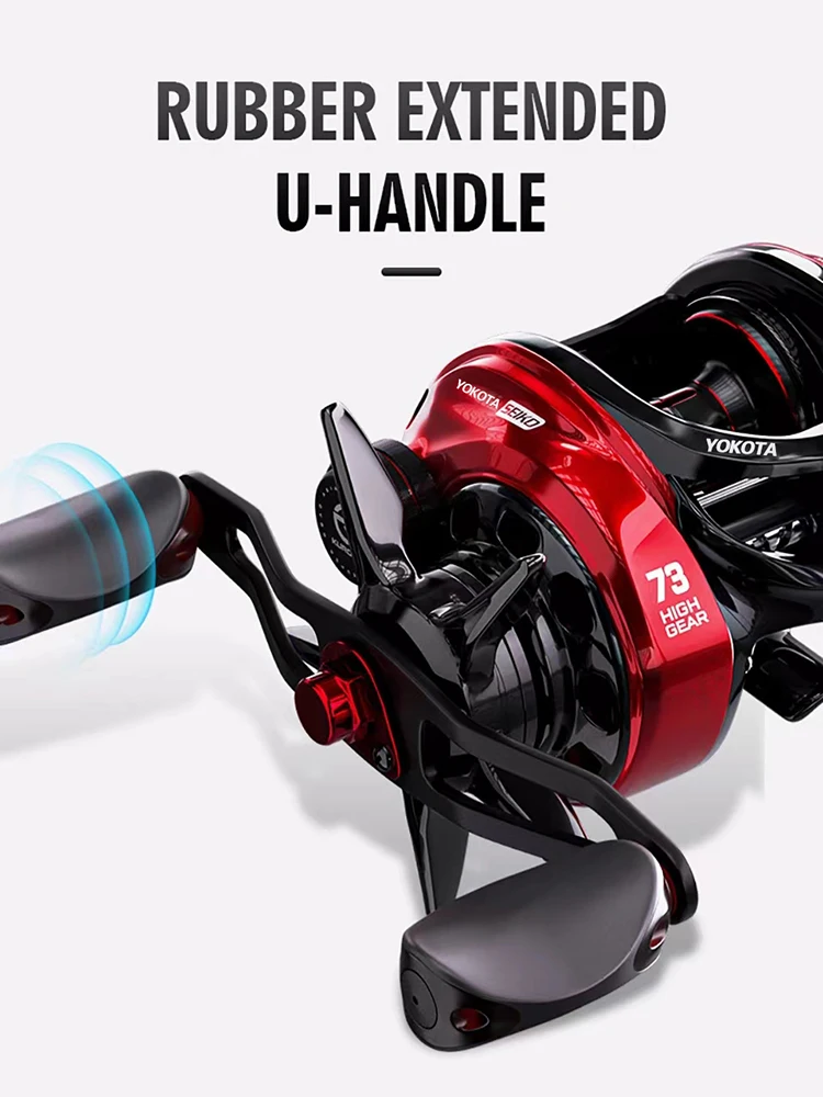 Ultra Pürüzsüz Balıkçılık Baitcasting Makarası 10 KG Max Sürükle 17 + 1 BB 7.3:1 Yüksek Dişli Metal Hattı Fincan Deniz Jig Tekerlek Yayın Balığı Bas