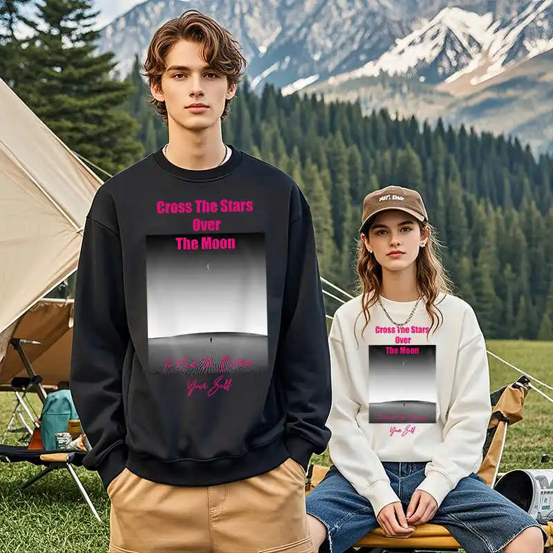 Official-website American retro street trend high street hoodie men's round neck pullover big size couple dress women Harajuku