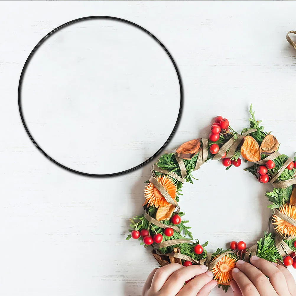 

9 Pcs Garland Hoop Wire Wreath Forms Frame DIY Floral Arrangement Hoops Handmade Metal Craft Iron Rings Macrame