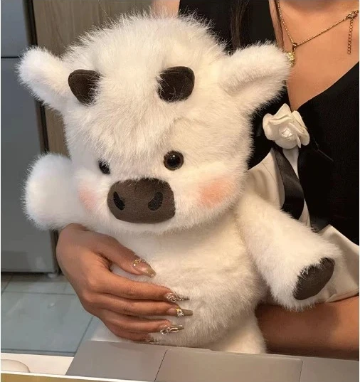 Schattige Highland Koe Pluche Pop 45-60cm Zacht Knuffeldier Rennend Kalf Speelgoed Metgezel Kussen Vakantiecadeau Huisdecoratie Ornament
