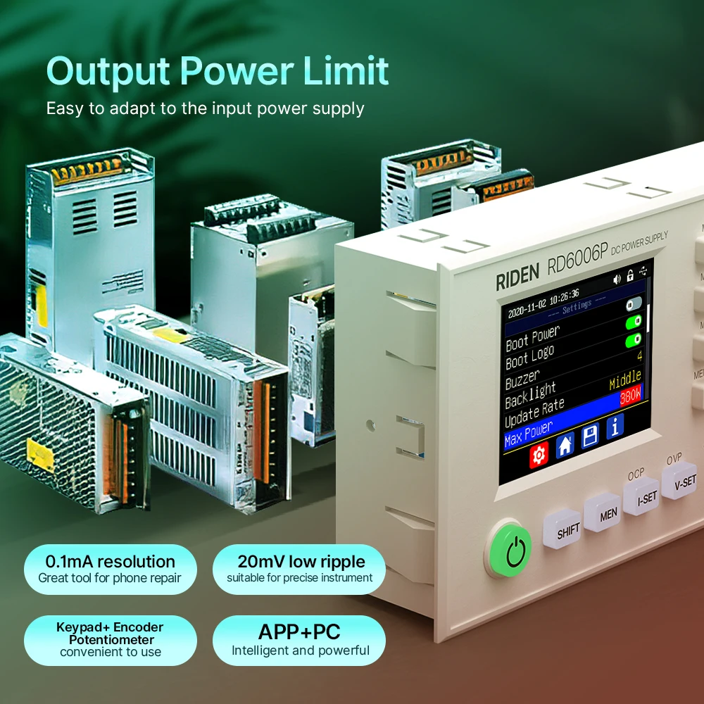 Controle Digital RD Buck Fonte de Alimentação, DC Tensão Atual, Step Down Banco, 5-dígitos, 60V, 6A, Reparação Telefone Motherboard, RD RD6006P