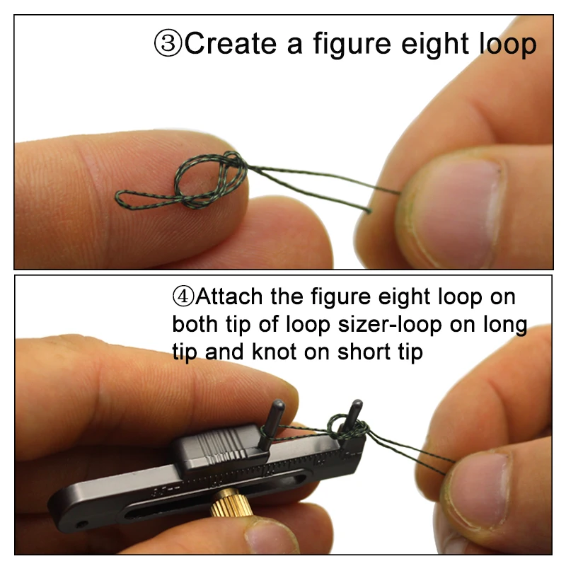 Carp Fishing Accessories Adjustable Loop Sizer Metal Knotting Tool Tie Hook Loop Making Device For Carp Fishing Hiar Rig Tackle