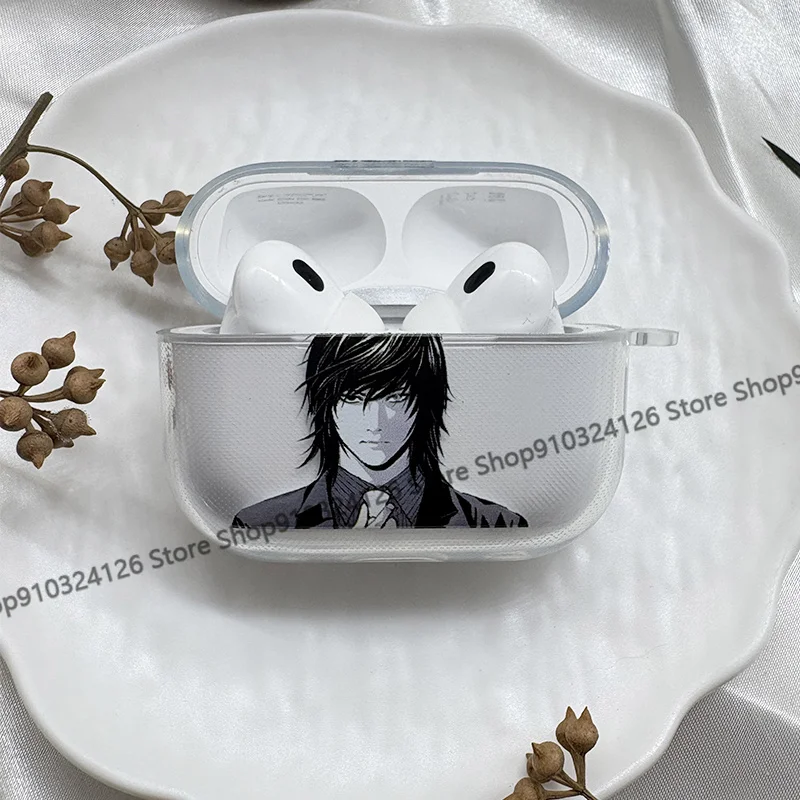 Death Note Mikami Teru Yagami Light Kopfhörerhülle für Apple AirPods 4 3rd 2 Pro3 Transparente Hülle für Airpod 1 3 Schutzbox