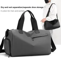 New Men' Outdoor Travel Bag Fashion Single Shoulder Bag Dry Wet Separation/independent Shoes Warehouse Solid Color Crossbody Bag