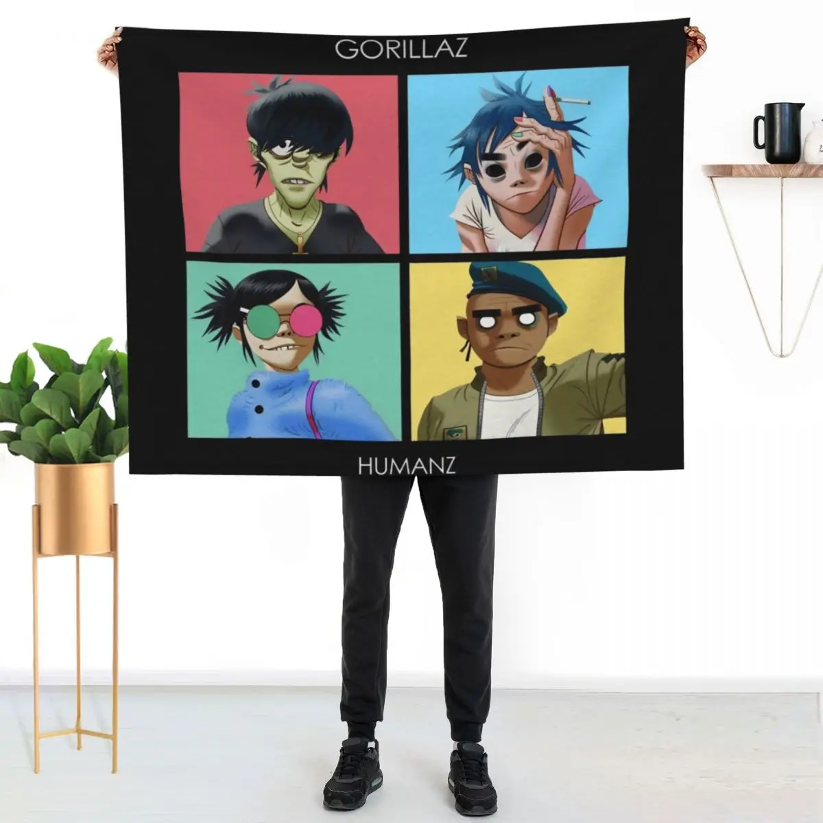 3.Copy of the legend of my family gorillaz ,gorillaz gorillaz gorillaz Throw Blanket Blankets For Baby Stuffeds Travel Blankets