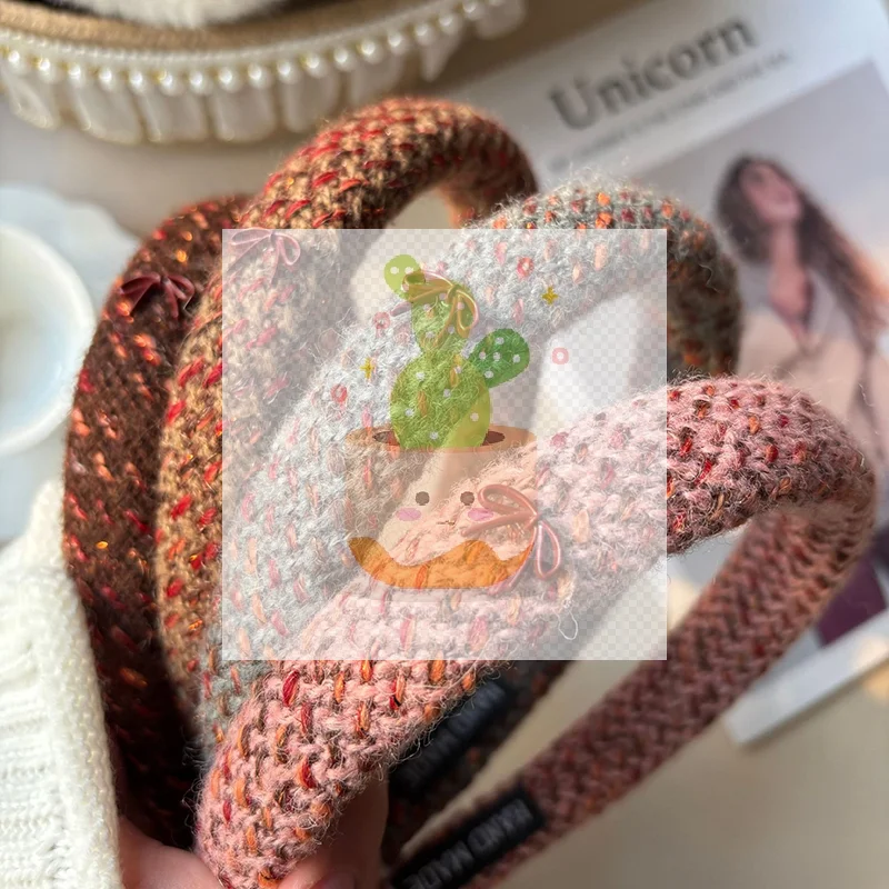 Nuova fascia per capelli con griglia mille uccelli, fascia per capelli alta cranica, accessori per capelli da donna