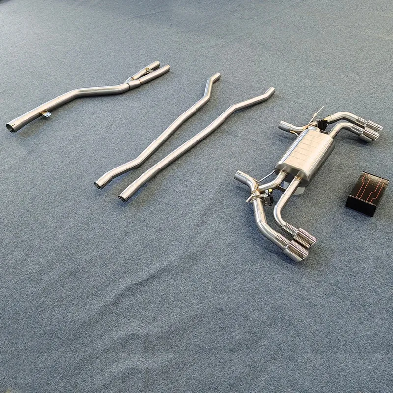 공장 직판 스테인리스 스틸 540i G30 배기 시스템 퍼포먼스 캣백 개조용 전자 밸브 머플러
