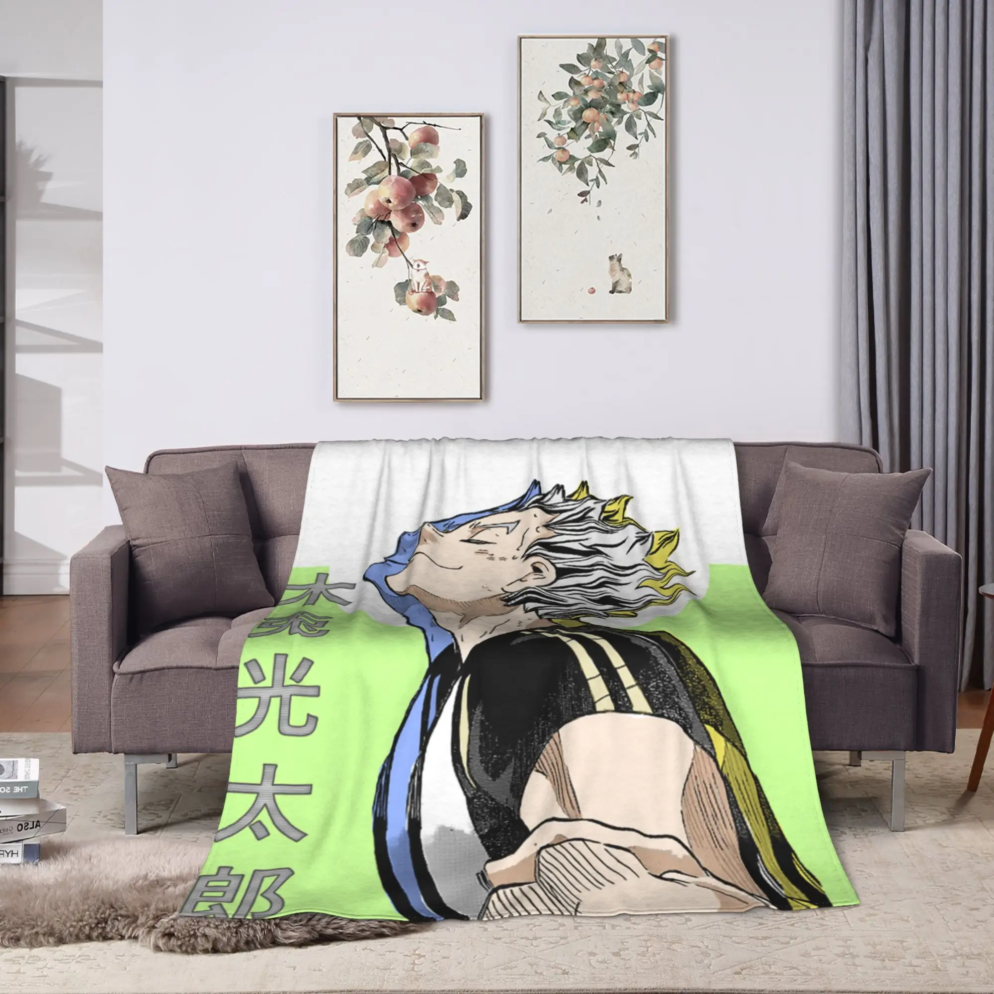Haikyuu Bokuto Volleyball Blankets Flannel Spring Autumn  Breathable Warm Throw Blankets for Bed Office Rug Piece