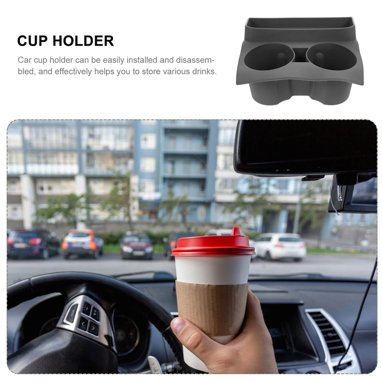 

Car Silicone Interior Tray Cup Holder Spill Proof Vehicle Storage Tray Organizer Road Accessories Cup Holders