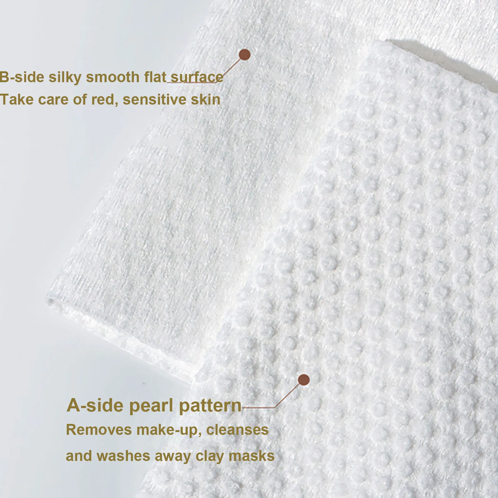 Disposable Face Wash Towel, Cotton Soft Towel, Thick Pearl Grain, Cleansing Towel