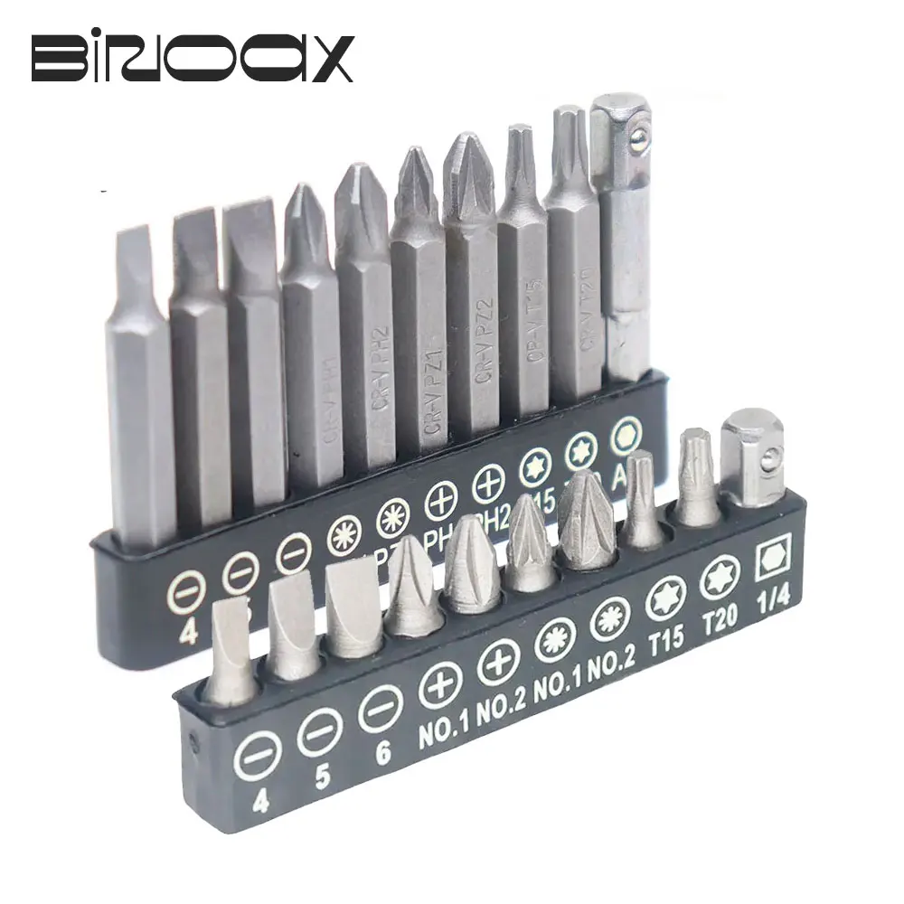 Binoax 10 Pcs Screwdriver Bit Slotted Flat Torx Phillips Screwdriver Head Adapter Tools Set