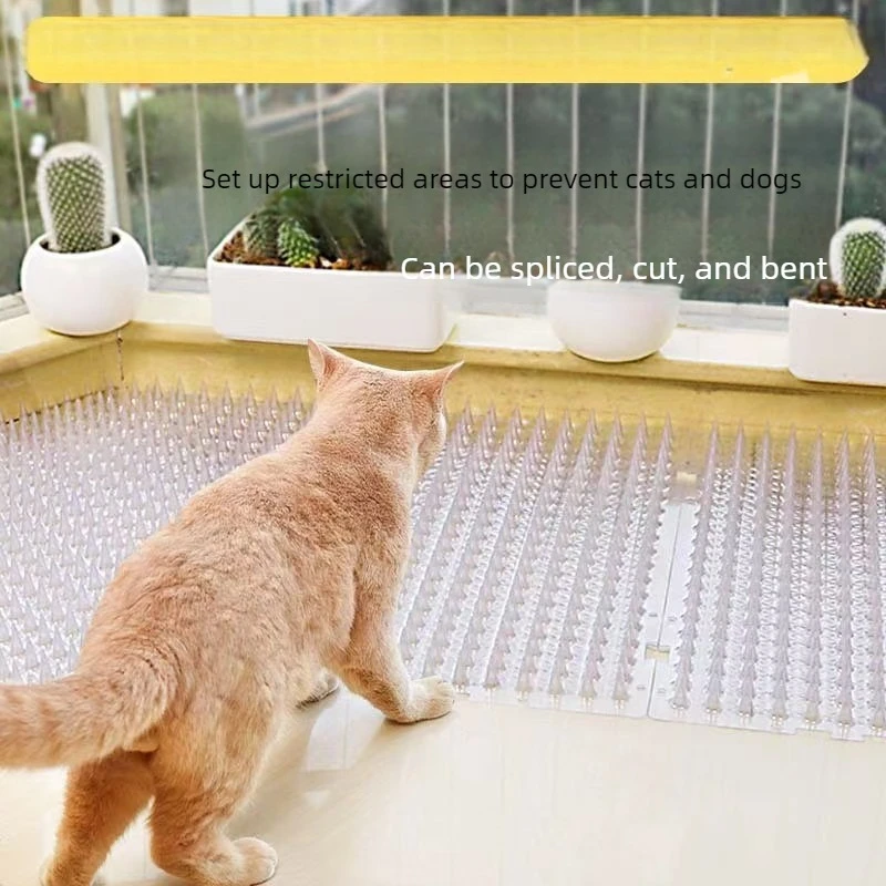 1Pc Spikes Repeller Cat Plastic Bird Repellent Anti Pigeon Anti-bird Squirrel Garden Fences Control Transparent Spikes 10/12CM