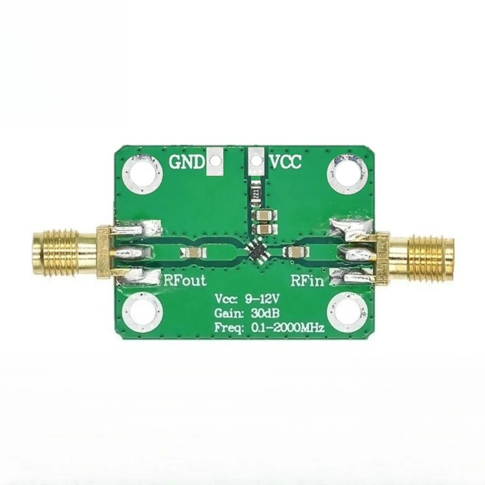 2pcs RF Broadband Amplifier Low Noise LNA 01 2000MHz Gain 30dB Medium Power for Radio Communication